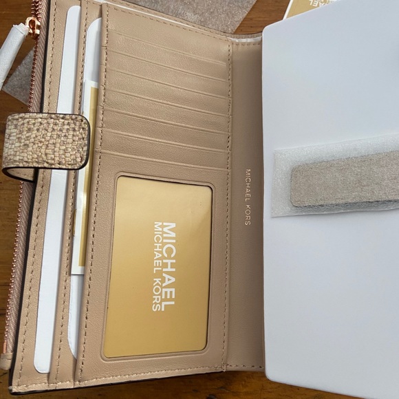 Michael Kors Lizard Embossed Leather Wristlet - Picture 3 of 8